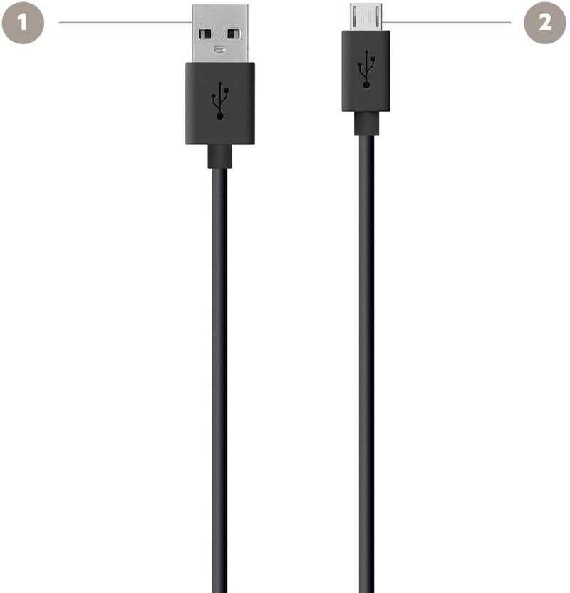 belkin Mixit Micro-Usb To Usb Cable - 6.6 Feet / 2 Meters Charge And Sync Cable, Micro-Usb Charging Cable For Smartphone, Tablet, Powerbank, And More Black - Image 3
