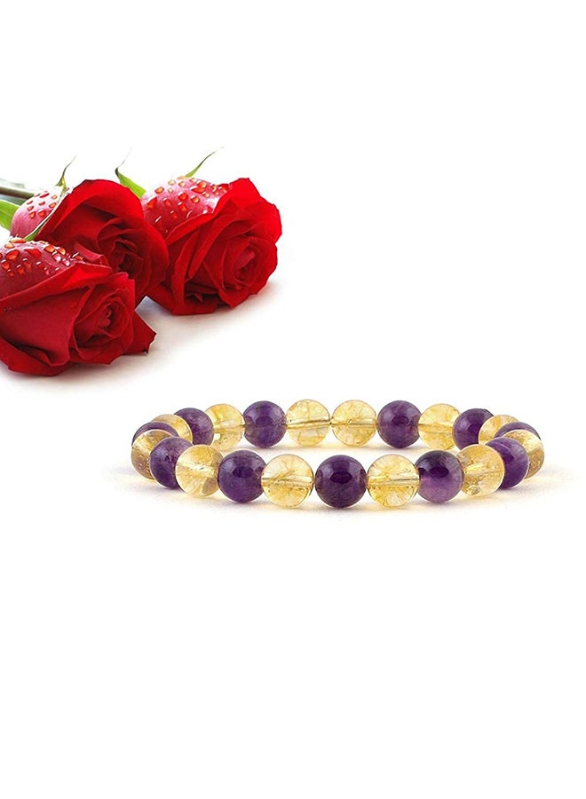 Citrine And Amethyst Stone Bracelet - Image 2