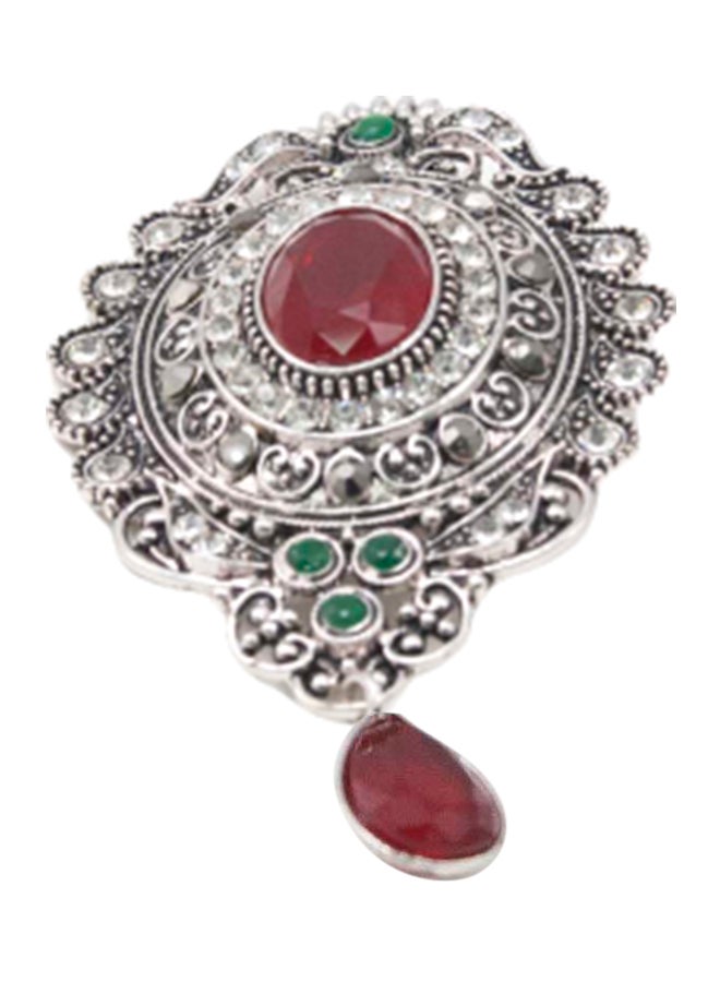 Al Jaber - Stone Embellished Dangle Brooch - Image 1