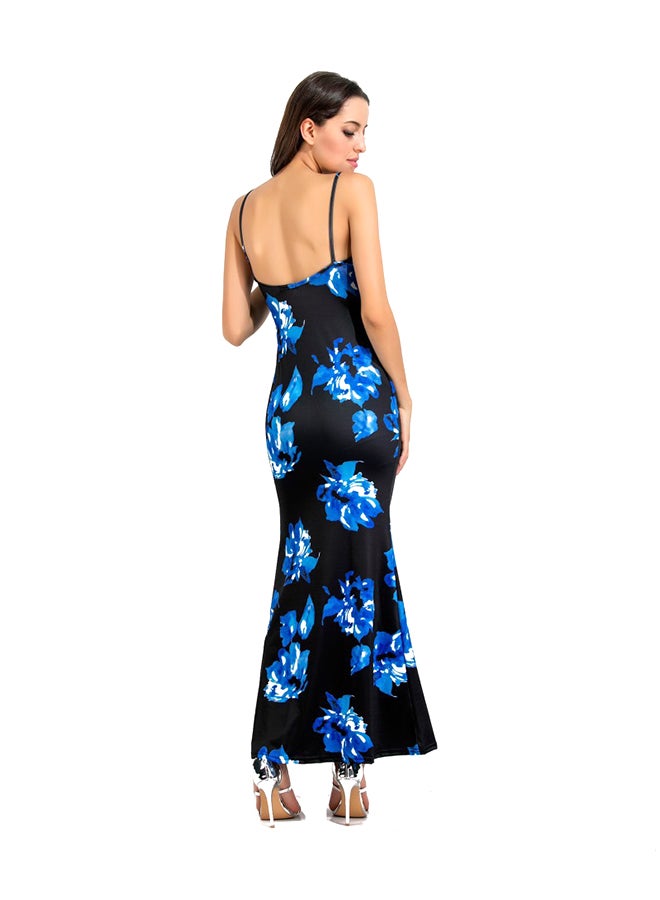 Elegant Nightclub Floral Print Maxi Dress Multicolour  - Image 5