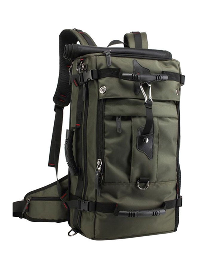 حقيبة ظهر من البوليستر بسحاب إغلاق أخضر - Image 1