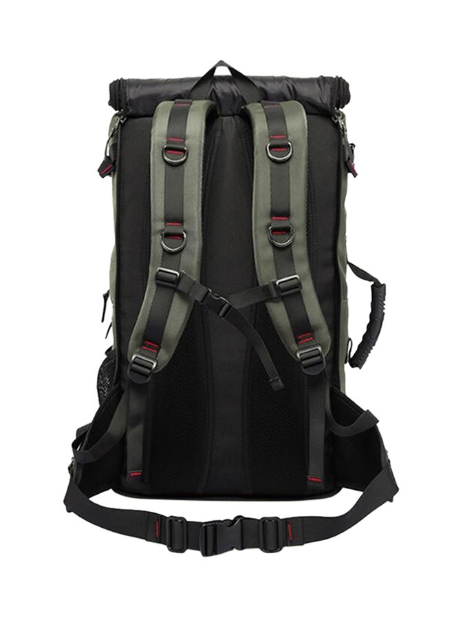 حقيبة ظهر من البوليستر بسحاب إغلاق أخضر - Image 2