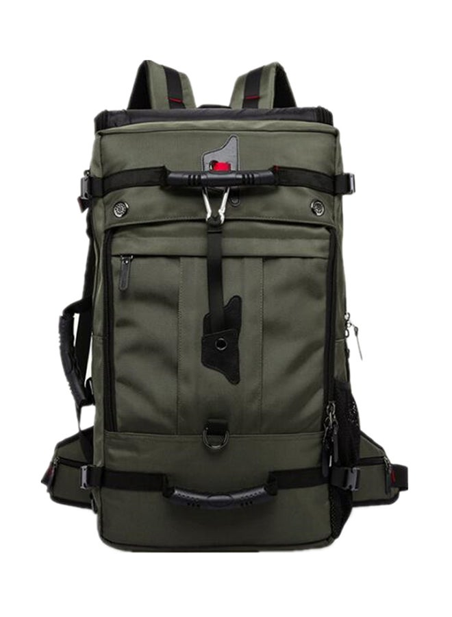 حقيبة ظهر من البوليستر بسحاب إغلاق أخضر - Image 3