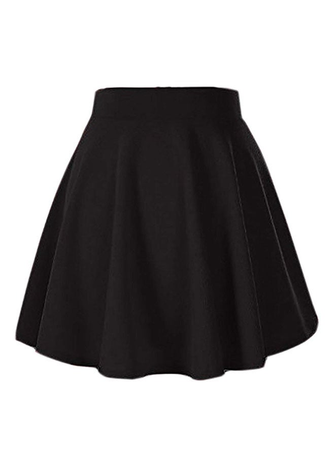 QiaoKai Cotton Pleated Skirt Black  - Image 1