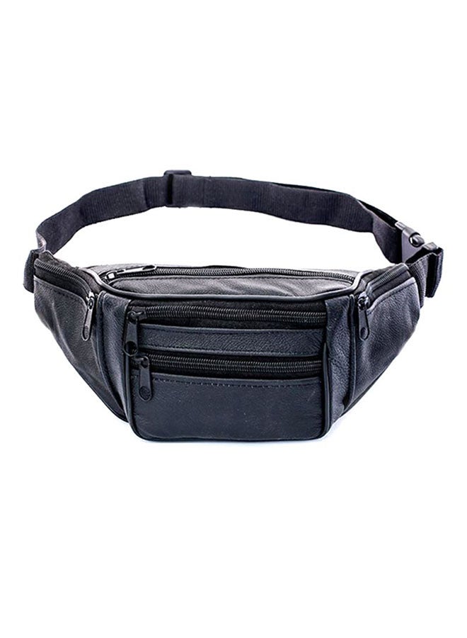 Generic - Leather Zipper Closure Waistpack Blue - Image 1