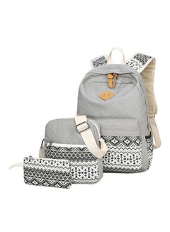 Sharpdo Set of 3 New Style Backpacks Grey/White/Beige  - Image 1