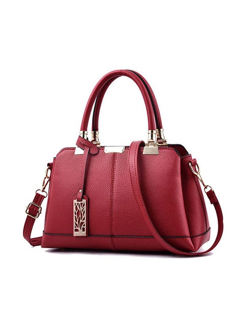 Designer Shoulder Bag Wine Red