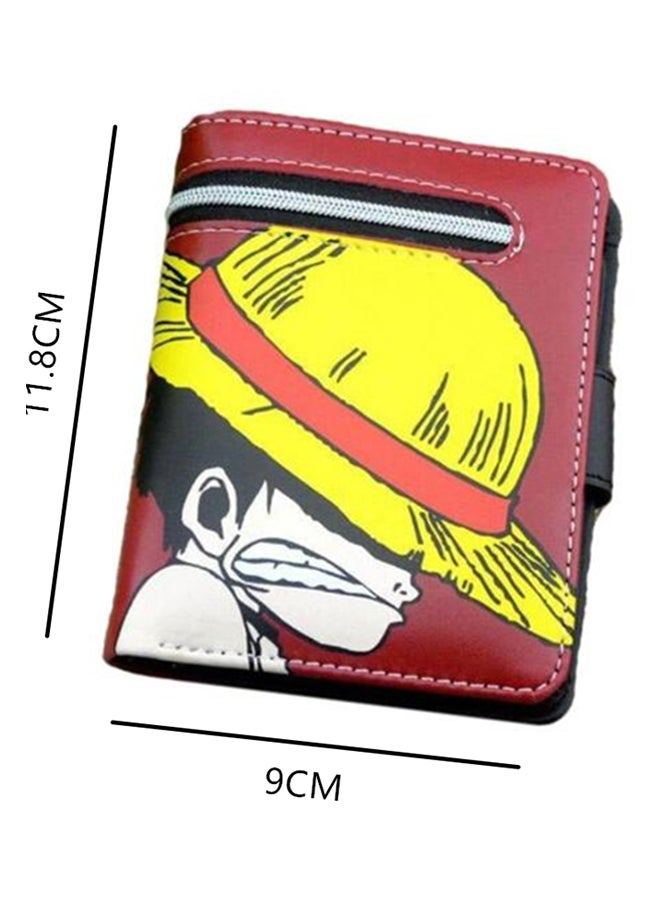Leather Bifold Wallet Red/White/Yellow  - Image 2
