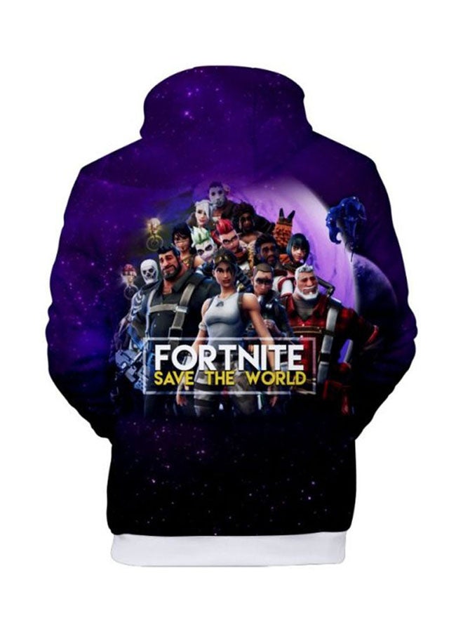 Fortnite 3D Printed Hoodie Blue/Pink/White  - Image 2