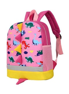 Generic Cartoon Printed Backpack Pink/Yellow/Grey  - Image 1