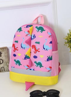 Generic Cartoon Printed Backpack Pink/Yellow/Grey  - Image 3