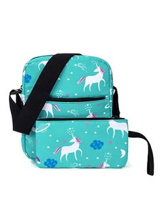 Generic 3-Piece Unicorn Printed Backpack Set Green/White  - Image 2