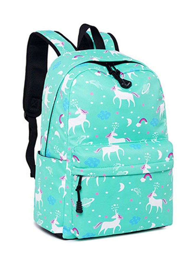 Generic 3-Piece Unicorn Printed Backpack Set Green/White  - Image 4