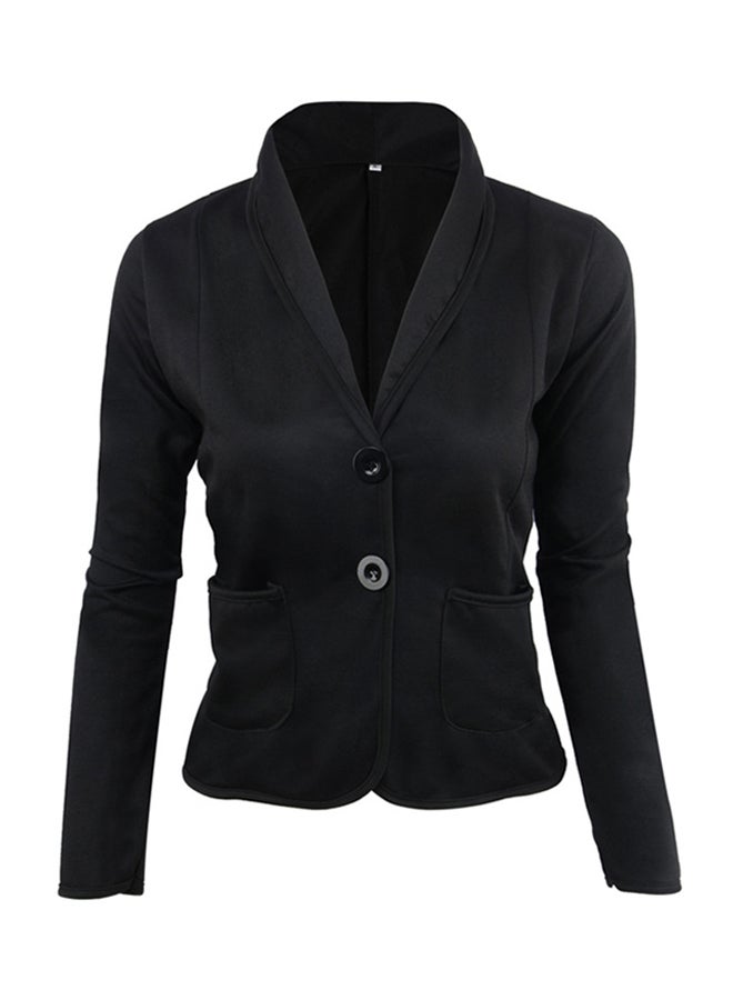 Generic - Slim Style Short Jacket Black - Image 1