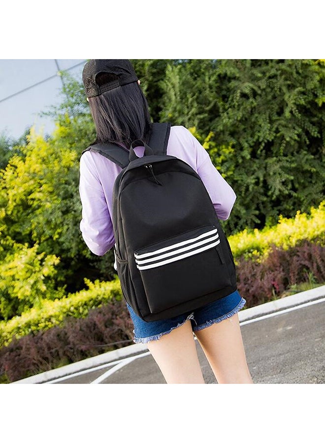 حقيبة ظهر بتصميم عصري وسعة كبيرة أسود/ أبيض - Image 3