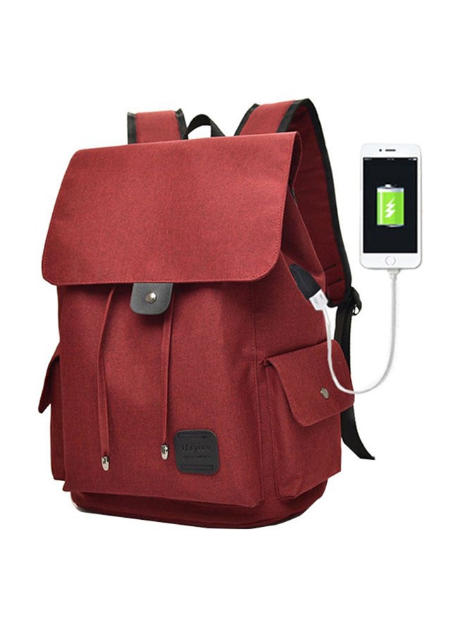 Multifunction USB Backpack Red  - Image 1