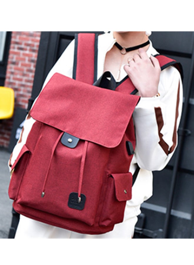 Multifunction USB Backpack Red  - Image 4