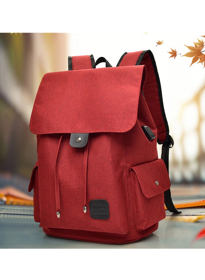 Multifunction USB Backpack Red  - Image 2