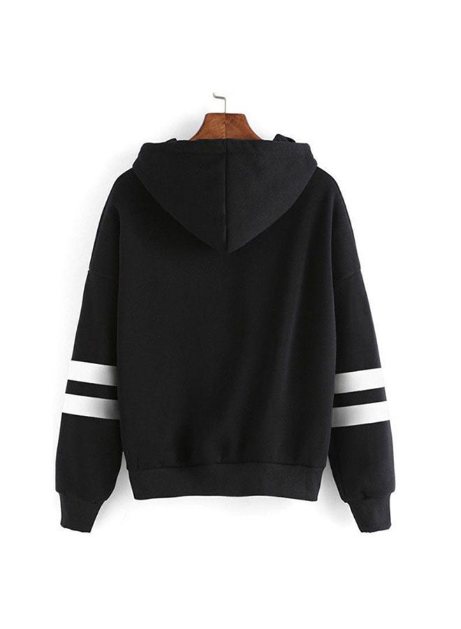Bts Comics Logo Printing Long Sleeve Casual Hoodie Black - Image 2