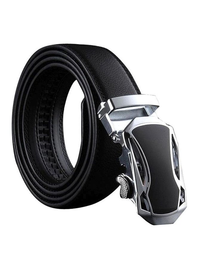 Leather Belt Black/Silver  - Image 2