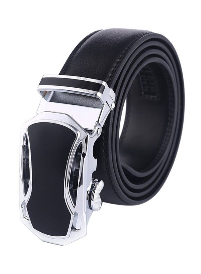 Leather Belt Black/Silver  - Image 3