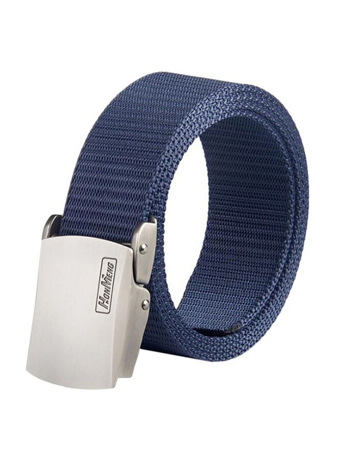 Metal Buckle Closure Belt Navy Blue/Black  - Image 1