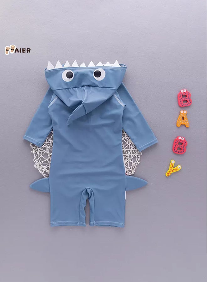 Shark Shaped Swimwear Suit Blue/White/Red  - Image 2