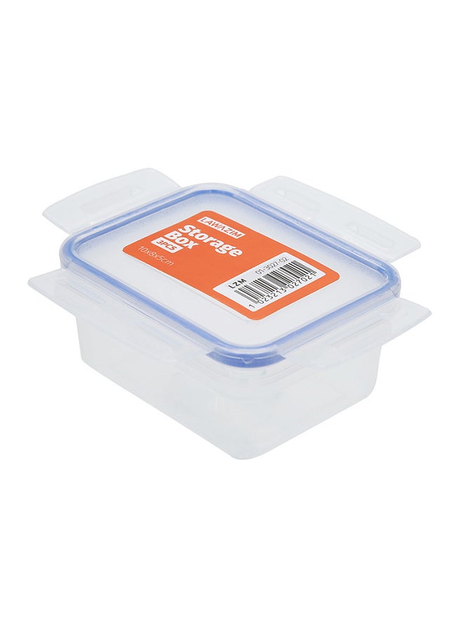 LAWAZIM - 9-Piece Plastic Airtight Container Storage Box Set Clear/Blue Rectangle Containers (10x4.5 cm), Square Containers (10x8x5 cm), Round Containers (8.5x8.5x5cm - Image 1