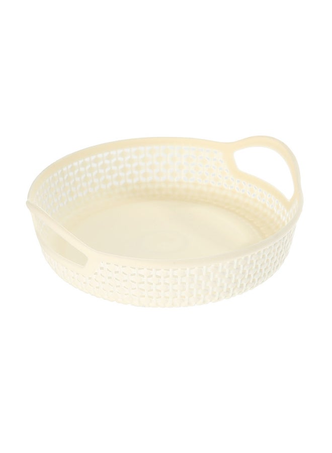 LAWAZIM 4-Piece Round Plastic Fruit Basket Multicolour 20.6x19.5x4.5cm - Image 2