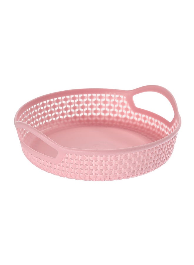 LAWAZIM 4-Piece Round Plastic Fruit Basket Multicolour 20.6x19.5x4.5cm - Image 4