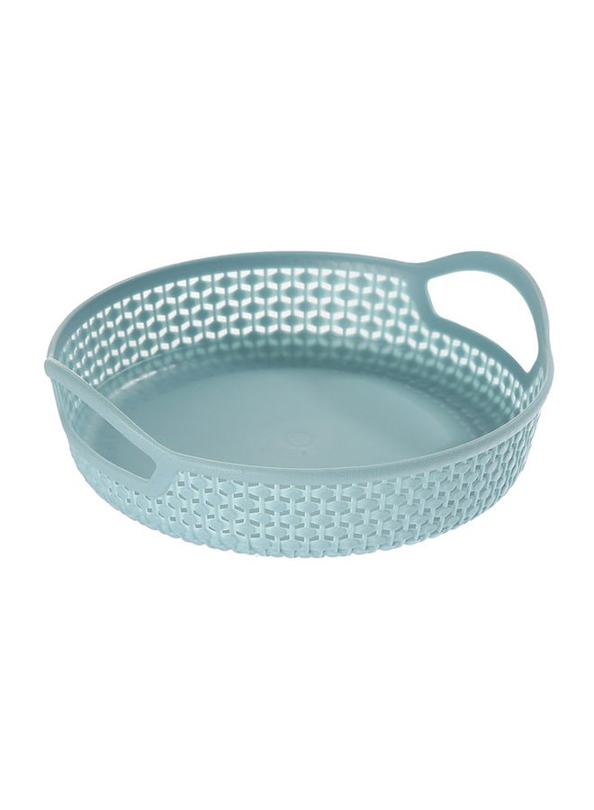 LAWAZIM 4-Piece Round Plastic Fruit Basket Multicolour 20.6x19.5x4.5cm - Image 3