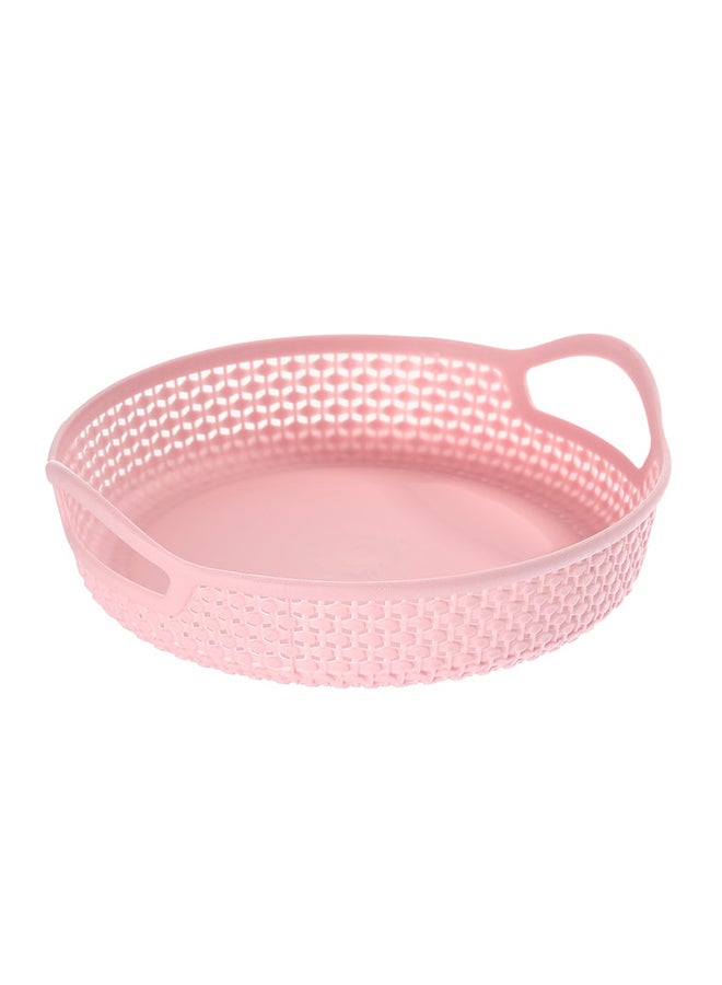 LAWAZIM 4-Piece Round Plastic Food Basket Pink/Yellow/Blue - Image 2