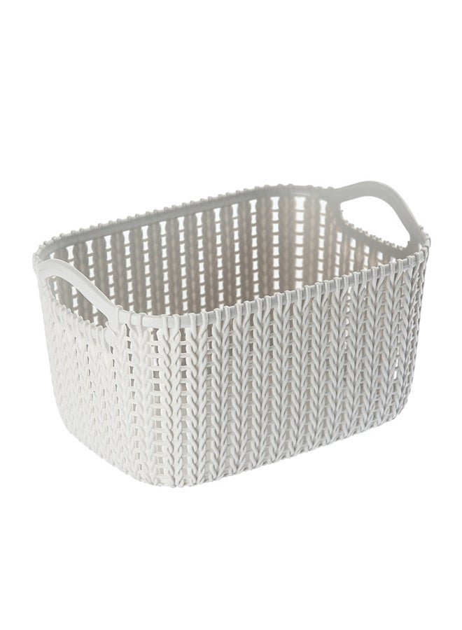 LAWAZIM - 4-Piece Rectangular Plastic Storage Basket Set Multicolour 24x17x12cm - Image 1
