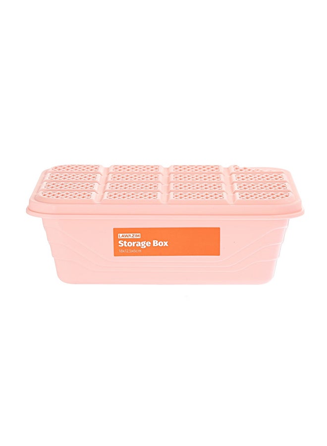 LAWAZIM 3-Piece Plastic Container Storage Box Set Pink 1 Container (15.5x10.5x5cm) , 1 Container (18x12.5x6cm) ,1 Container (21x15x7cm  - Image 4