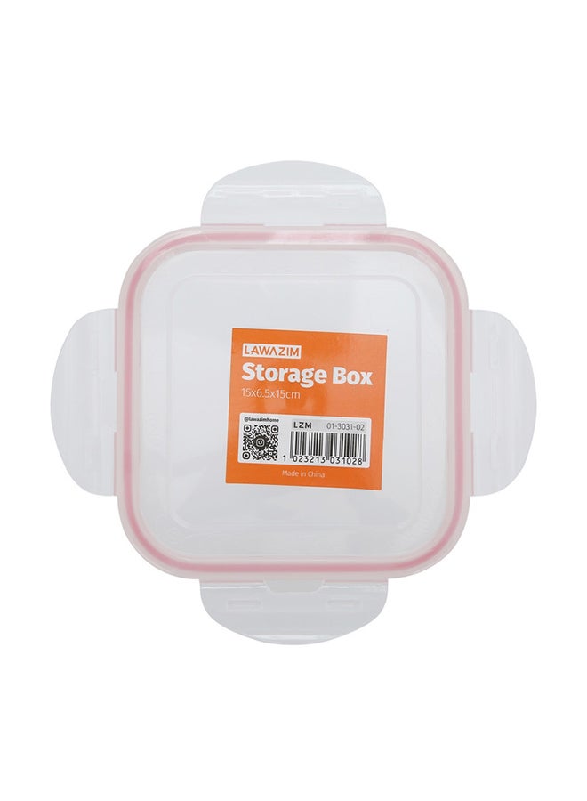 LAWAZIM 3-Piece Plastic Airtight Container Storage Box Set Red/Clear - Image 4