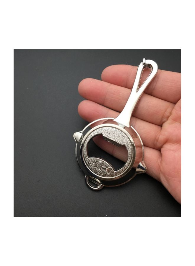 مجموعة أداة لفتح الزجاجات بتصميم مقلاة مكونة من قطعتين فضي 2 Opener 5x9سم - Image 3