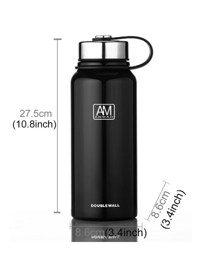 Generic - Stainless Steel Vacuum Thermos Water Bottle Black 1100ml - Image 1