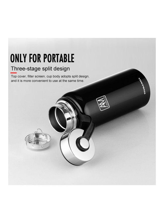 Generic - Stainless Steel Vacuum Thermos Water Bottle Black 1100ml - Image 1