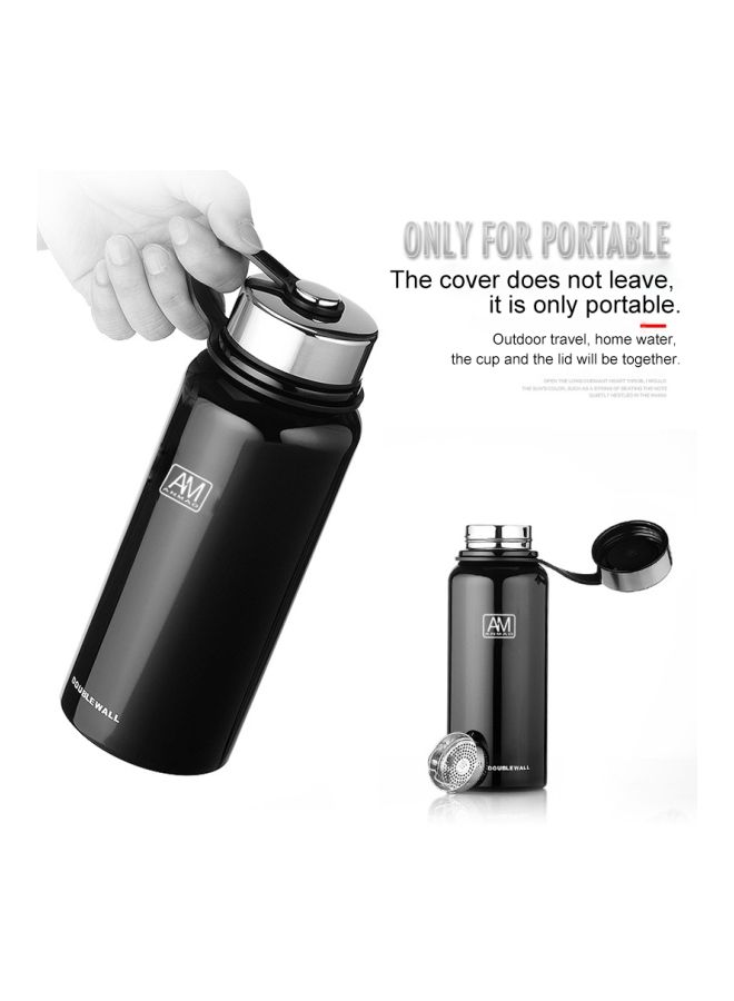 Generic - Stainless Steel Vacuum Thermos Water Bottle Black 1100ml - Image 1