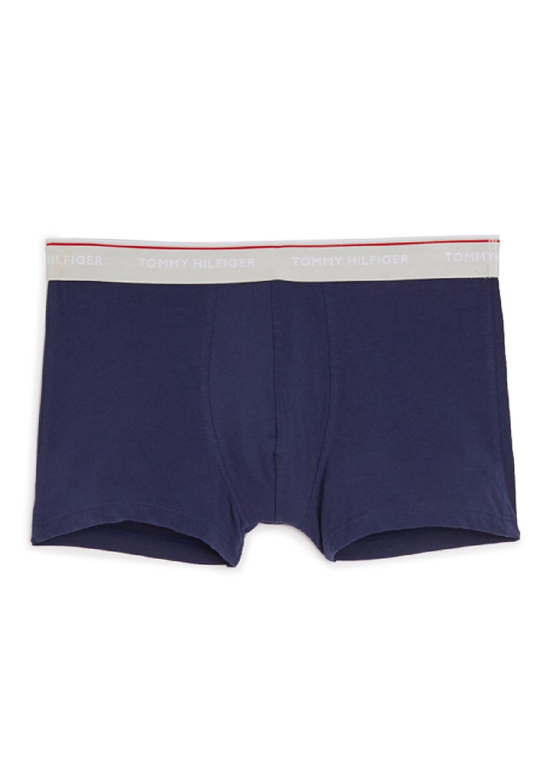 TOMMY HILFIGER - Signature Branding Waist Boxer Brief, Pack Of 3 Navy - Image 1
