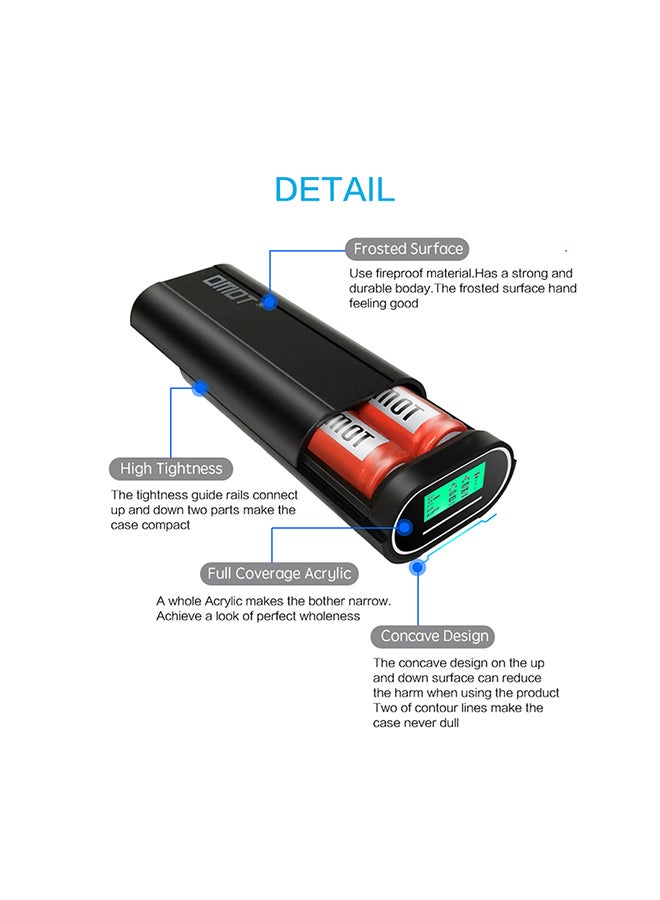 تومو شاحن باور بنك خارجي بمنفذ USB لهاتف آيفون X وسامسونج S8 ونوت 8 أسود - Image 3