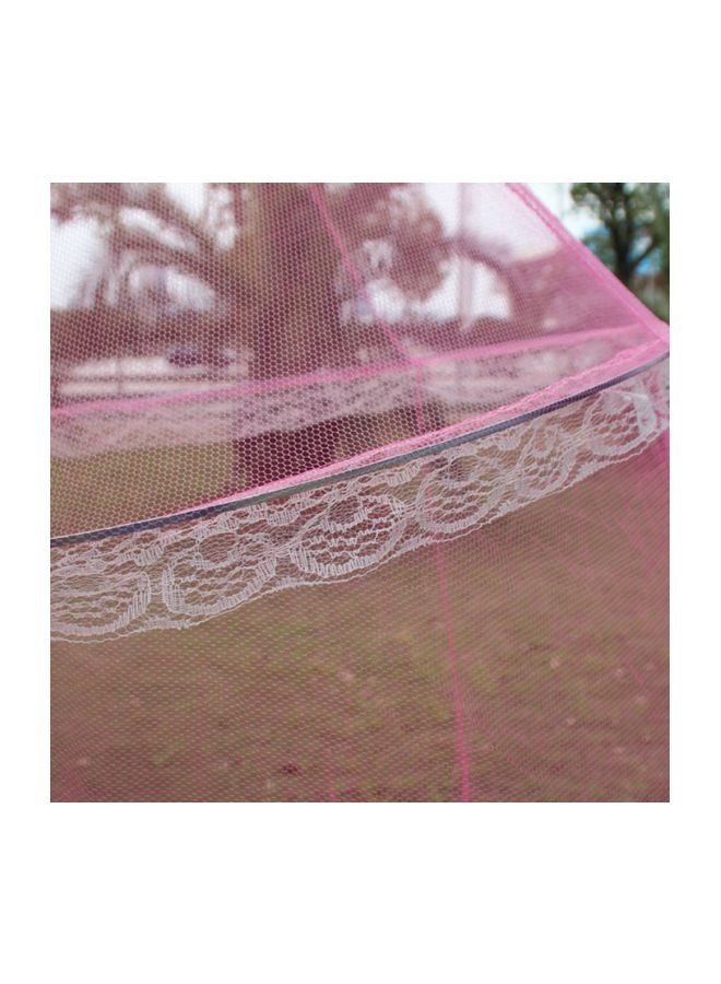 Elegant Canopy Mosquito Net Polyester Pink 60x260x850centimeter - Image 4