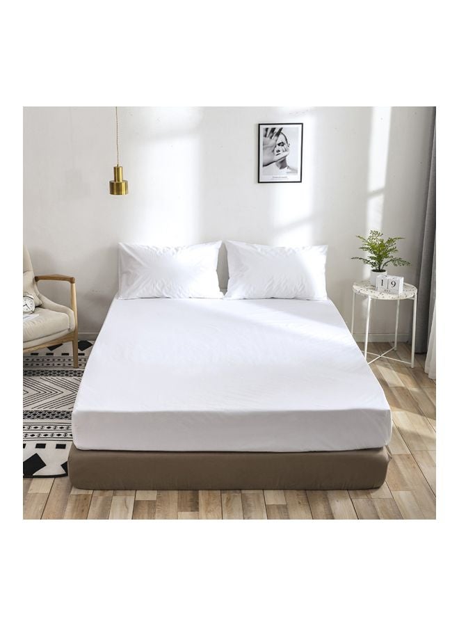 Waterproof Mattress Cover Polyester White 33x23x4cm - Image 1