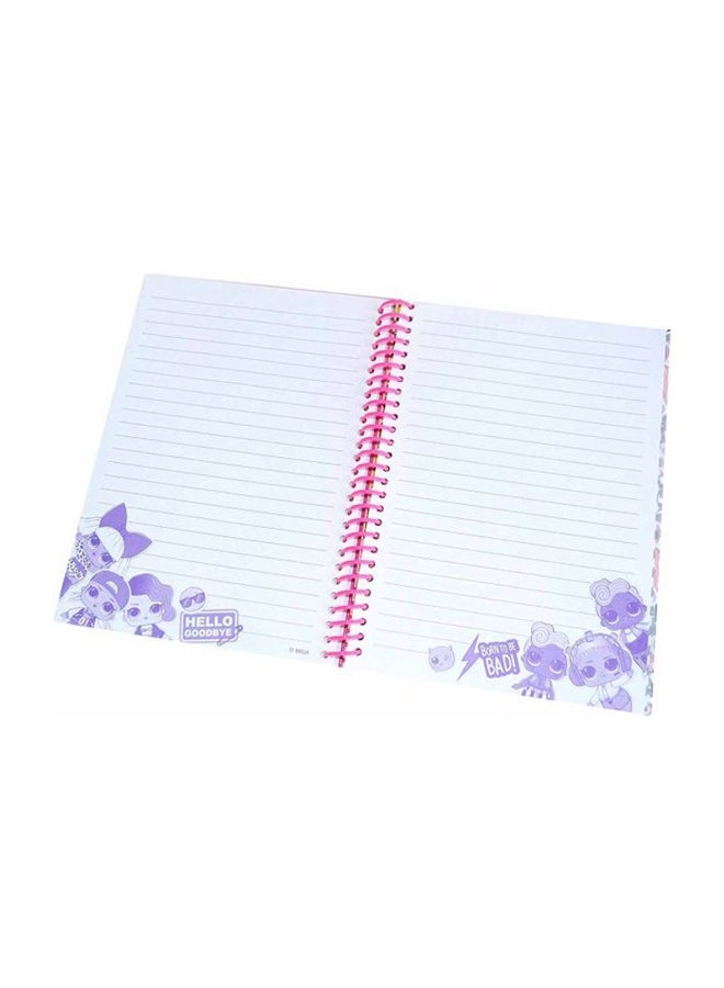 Born To Be Bad A5 Notebook Pink/White/Black