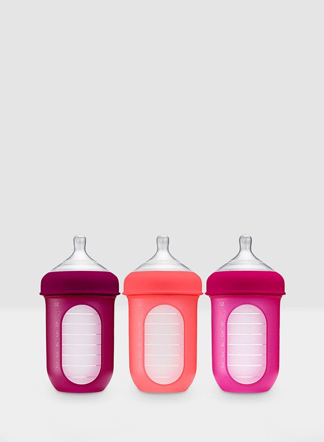 بون زجاجات الرضاعة للأطفال، مجموعة من ٣ حبات (٣ أشهر +) ٨ أونصة - Image 1