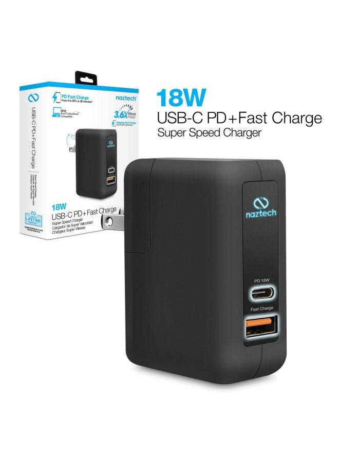 Naztech Dual Port USB Adaptive Fast Charger Black - Image 3
