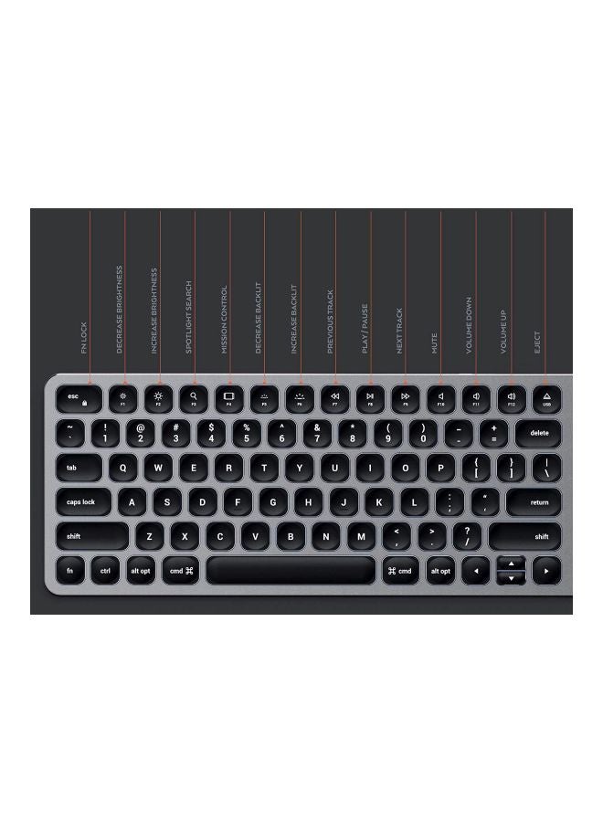 Compact Backlit Bluetooth Keyboard For Mac Space Grey