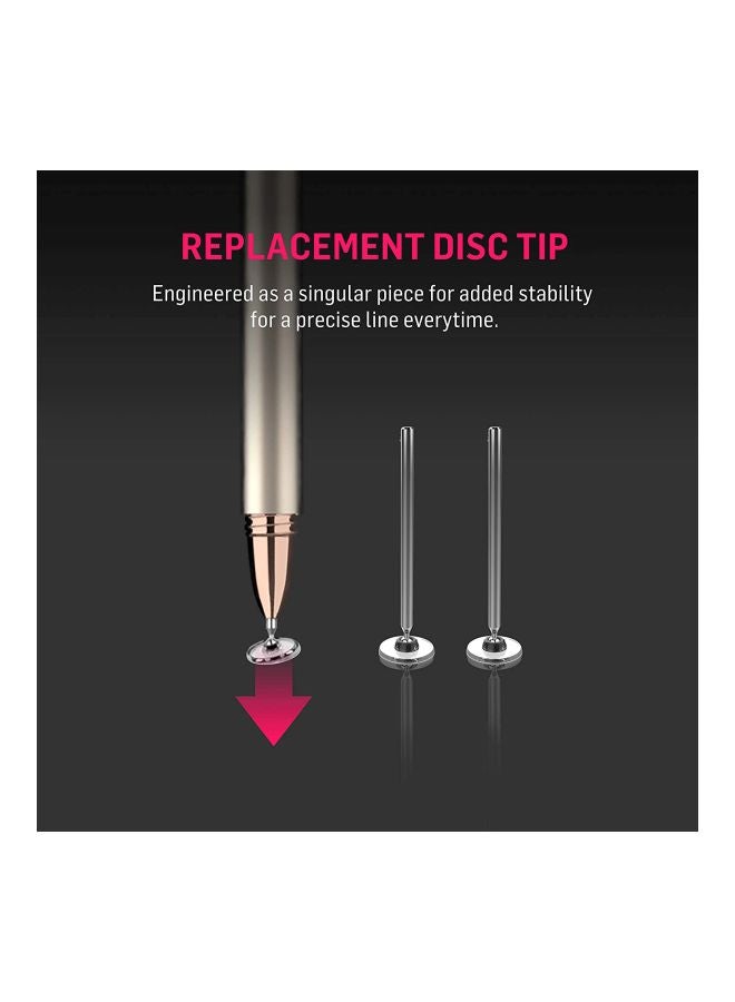 ADONIT Pro 4 Precision Disc Stylus Pen Silver/Gold - Image 3