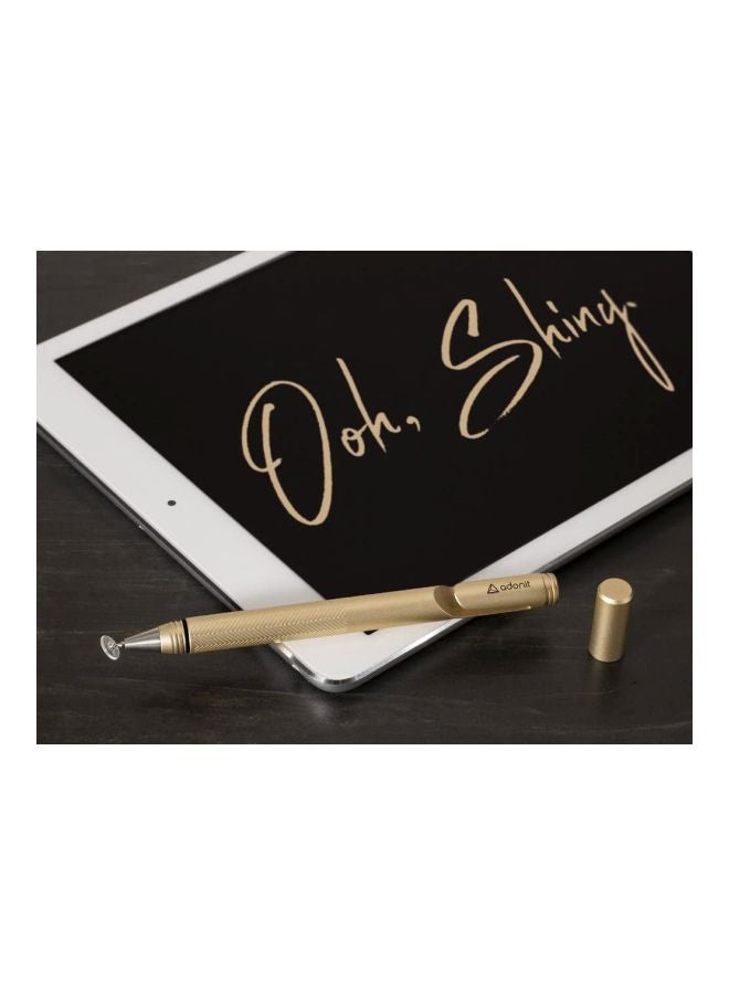 ADONIT Pro 4 Precision Disc Stylus Pen Silver/Gold - Image 5