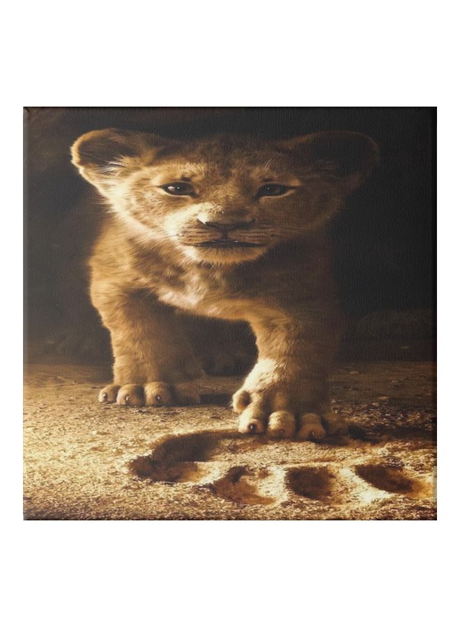 The Lion King Framed Wall Painting Brown/Black/White 30x30cm